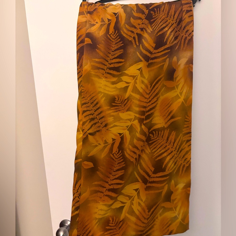 Vintage Jessica Orange and Brown Sarong wrap maxi skirt. Perfect for summer!!